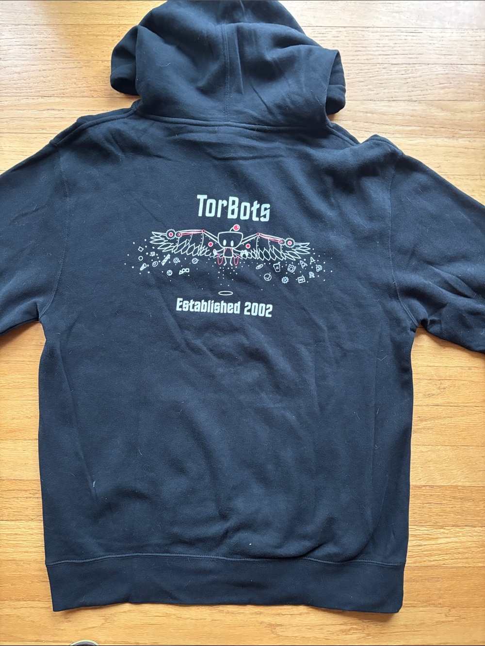 TorBots Black Hoodie with Back Graphic